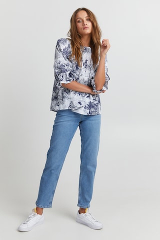 PULZ Jeans Shirtbluse 'PZNADIA' in Blau