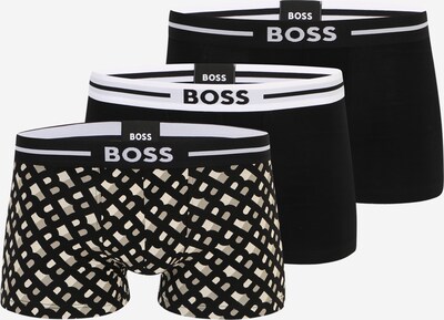 BOSS Boxershorts in de kleur Beige / Lichtbeige / Zwart / Wit, Productweergave