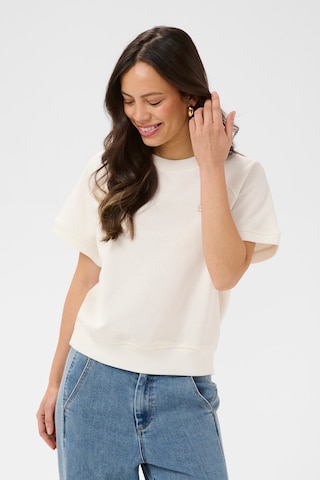 SAINT TROPEZ Sweatshirt 'PauletteSZ' i hvid: forside