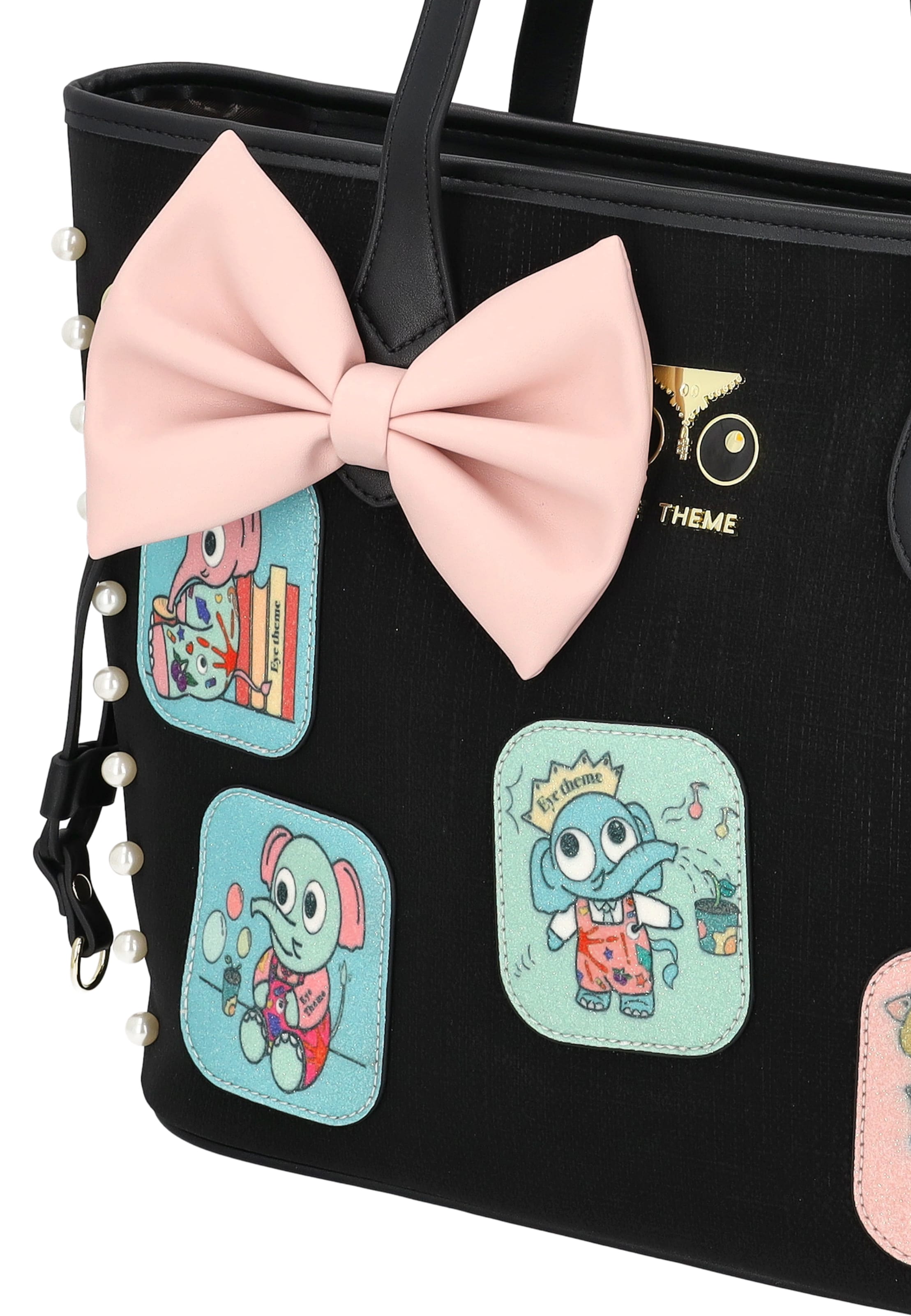 Cabas 'Pop Eyetheme' MYMO en noir