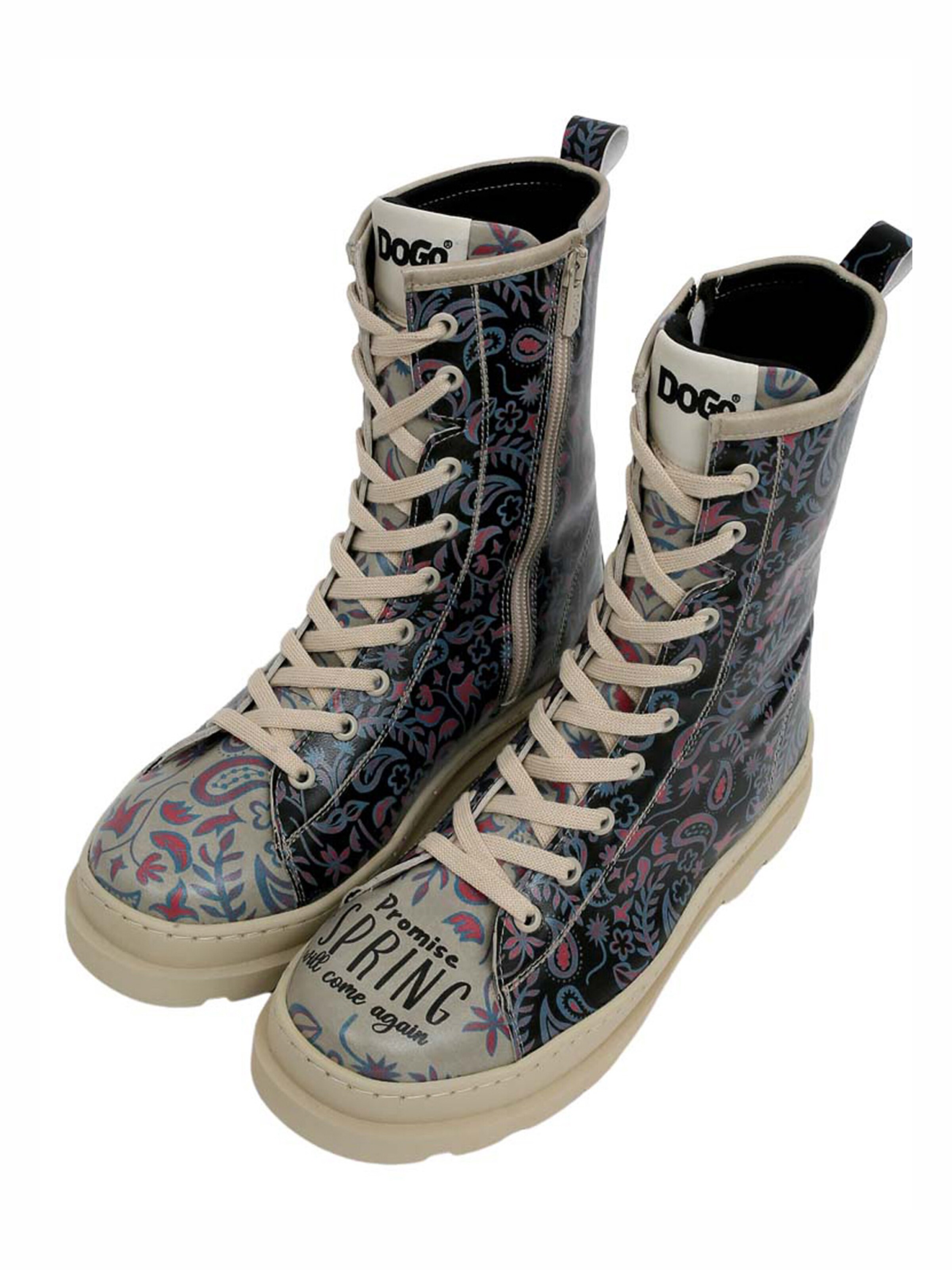 DOGO Schnürstiefel 'DOGO Gisele - Promise you' in Schwarz