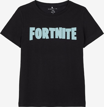 NAME IT Shirt 'Fortnite' in Black: front