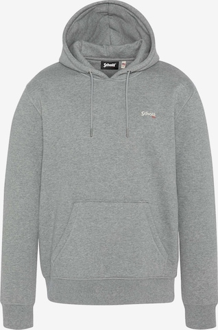 Schott NYCSweater majica 'Casual2' - siva boja: prednji dio