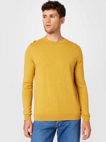 Regular fit Pullover 'Berg' di SELECTED HOMME in giallo: frontale