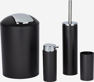 Wenko Bad-Accessoire-Set 'Calvo' in schwarz / silber, Produktansicht