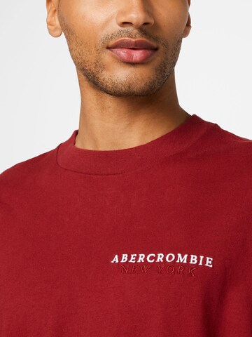 raudona Abercrombie & Fitch Marškinėliai