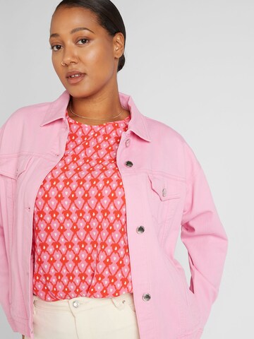 ONLY Carmakoma Between-season jacket 'DREW' in Pink