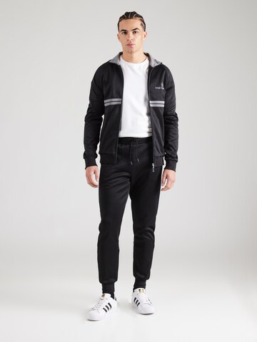 Sergio Tacchini Tapered Hose 'Blow' in Schwarz