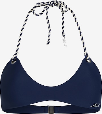 Karl LagerfeldTrokutasti Bikini gornji dio - plava boja: prednji dio