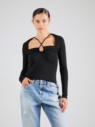 Sisley - Blusa em preto: frente