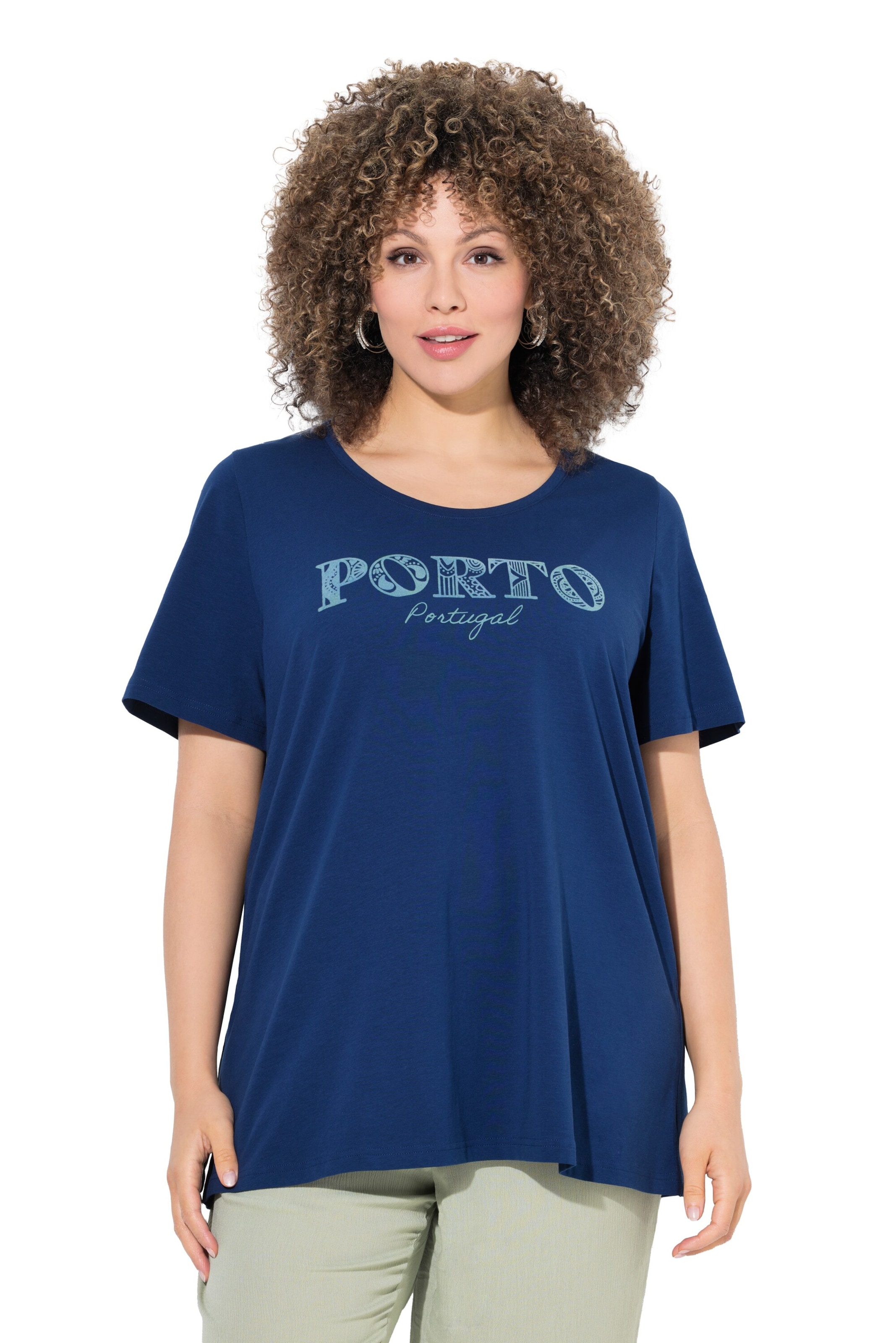 Ulla Popken Póló - kék: elől