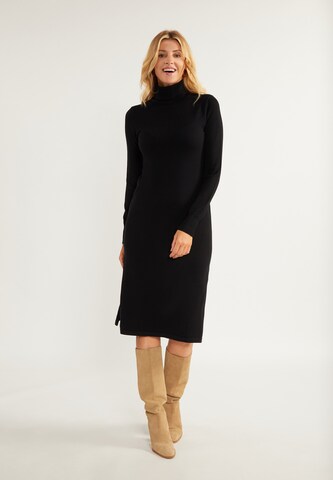 usha WHITE LABEL Knitted dress in Black