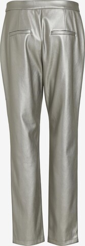 VILA Regular Trousers 'PEN' in Silver