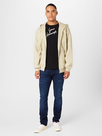 WEEKDAY Zip-Up Hoodie in Beige