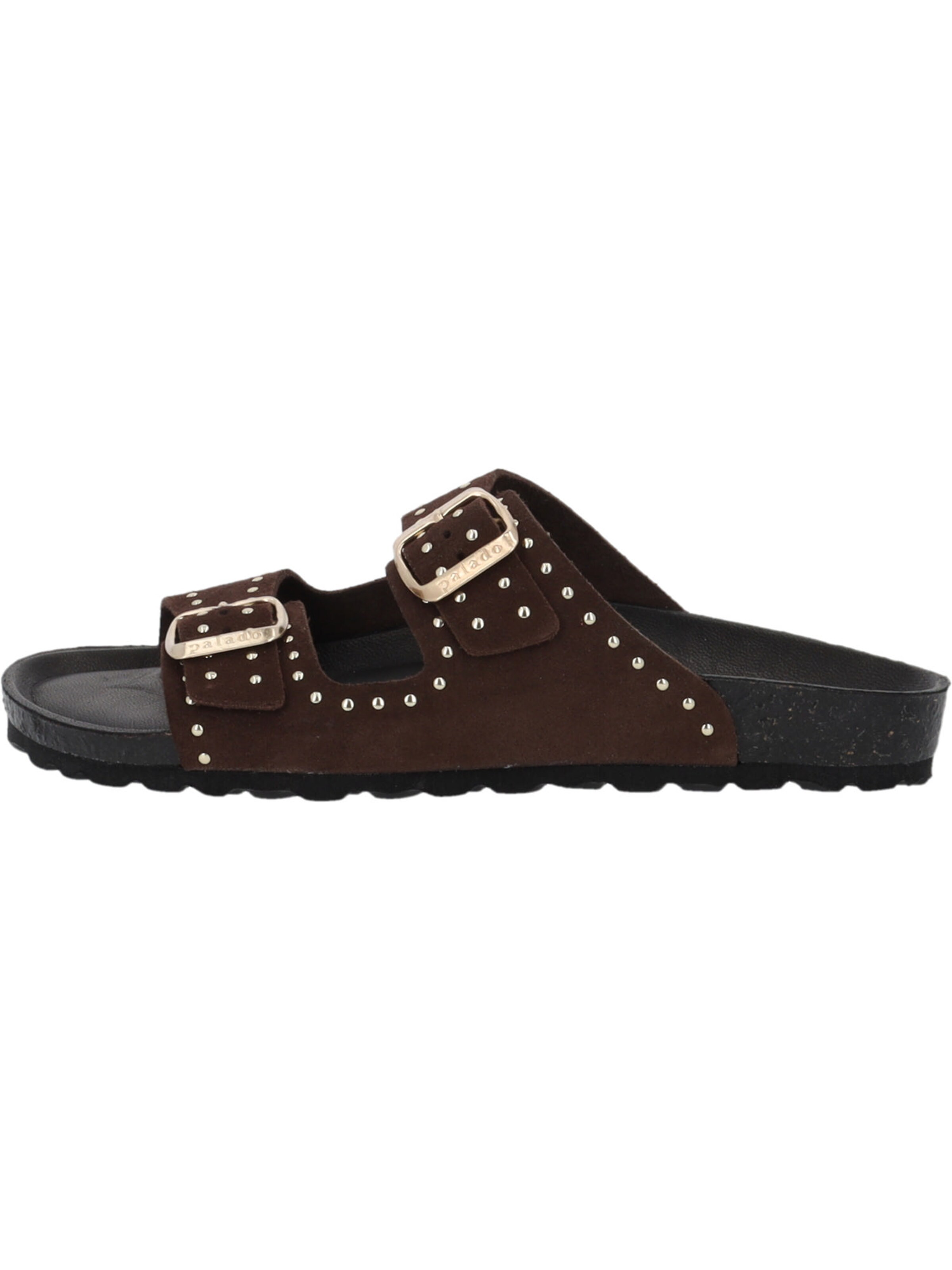 Mule 'Palado Elaha Rivet Velours Premium Leather' Palado en marron : devant