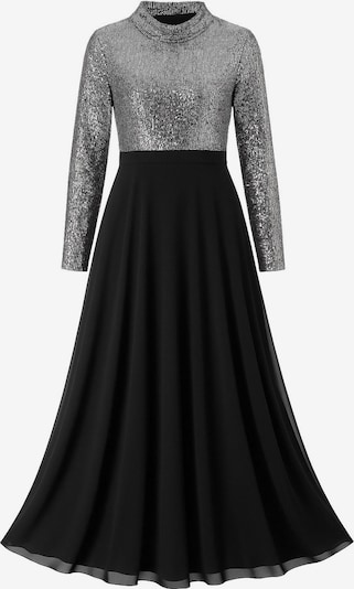 MODAMIHRAM Abendkleid in schwarz / silber, Produktansicht