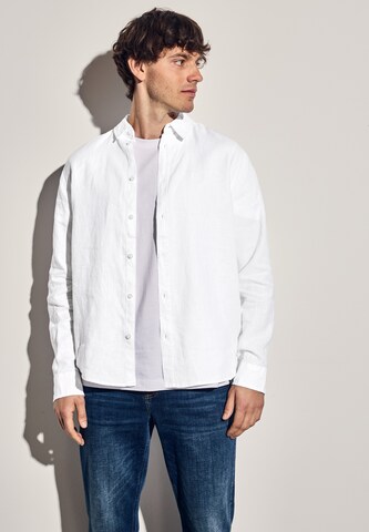 Street One MEN Regular Fit Hemd in Weiß: Vorderseite