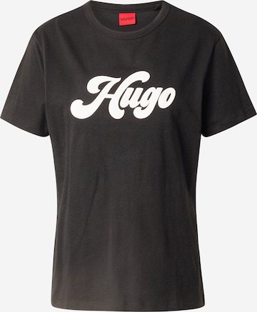 HUGO Shirt 'Damacia_4' in Zwart: voorkant