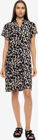 Pink LabelKošulja haljina 'BEACHWEAR YELLOW LEOPARD' - miks boja boja: prednji dio