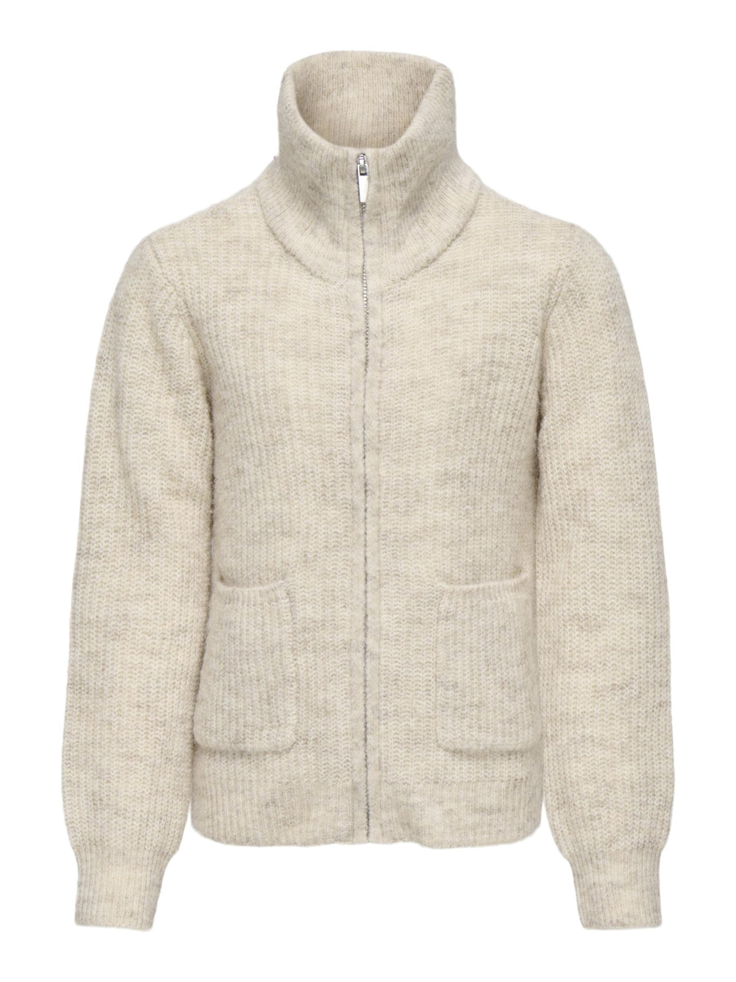 ONLY GIRLS Knit cardigan in Grey: front