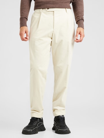 BOSS Black Regular Broek 'Perin' in Beige: voorkant