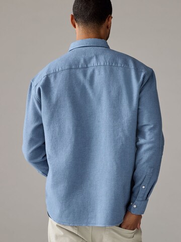 Next Regular fit Button Up Shirt in Blue