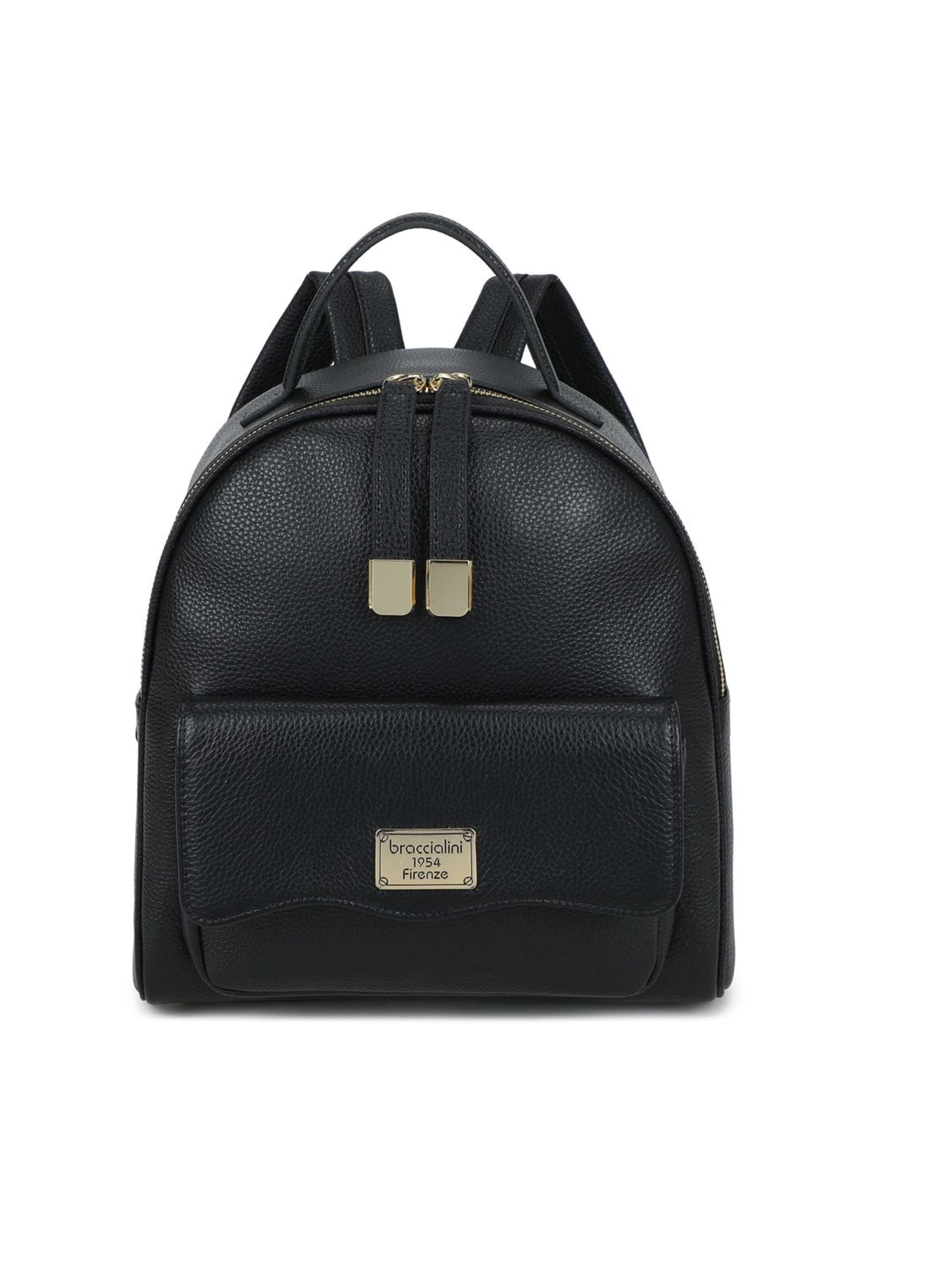 Braccialini - Mochila 'Sara' en negro: frente