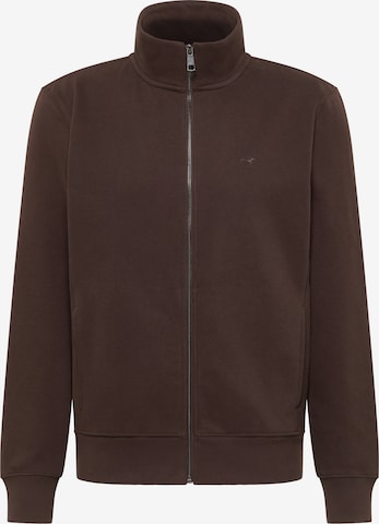 MUSTANG Sweatjacke 'Dillon' in Braun: Vorderseite