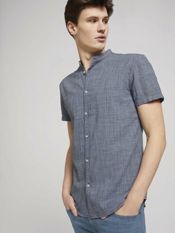 TOM TAILOR DENIM Regular fit Button Up Shirt in Blue