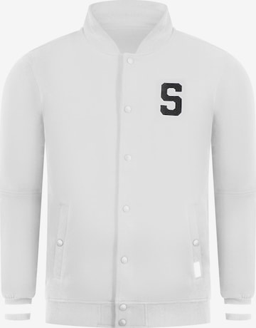 Smilodox Between-Season Jacket 'Braxton' in White: front