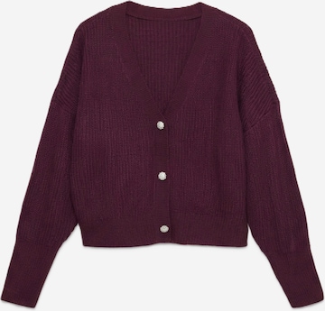 Cardigan 'VMLEALIGHT' VERO MODA en rouge : devant