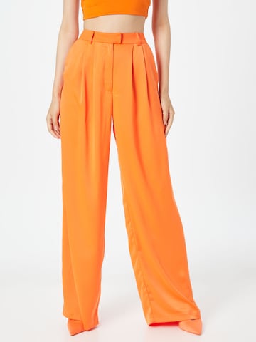 Nasty Gal - Pantalón plisado en naranja: frente