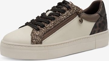 Baskets basses Tamaris en beige : devant