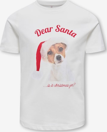 ONLY GIRLS - Camiseta 'KOGANIMAL' en blanco: frente
