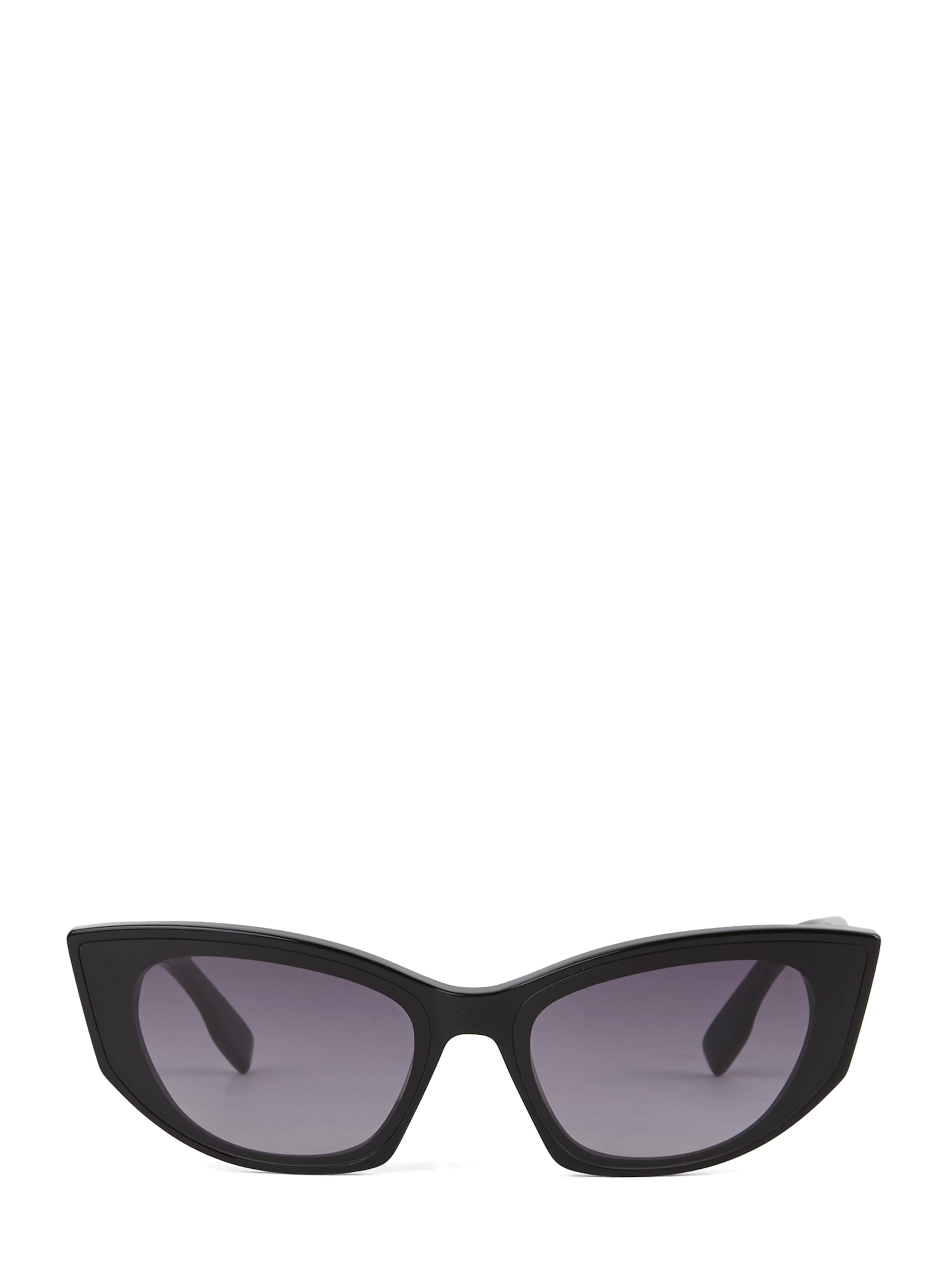 juoda Karl Lagerfeld Akiniai nuo saulės ' AUSGESCHNITTENES SIGNATUR-LOGO ': priekis