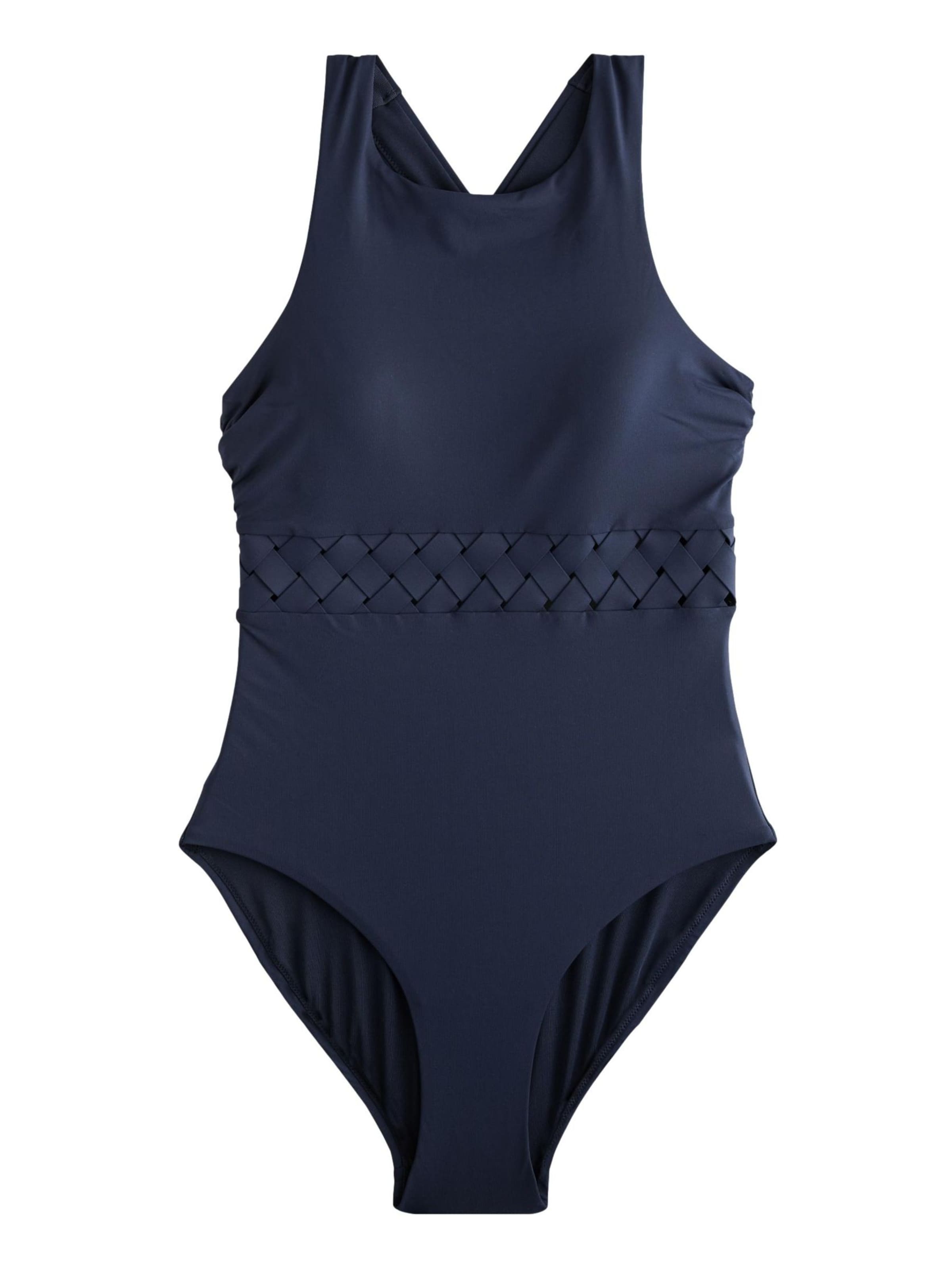 Next Bralette Swimsuit in Blue: front