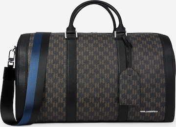 melns Karl Lagerfeld Ceļojumu soma: no priekšpuses