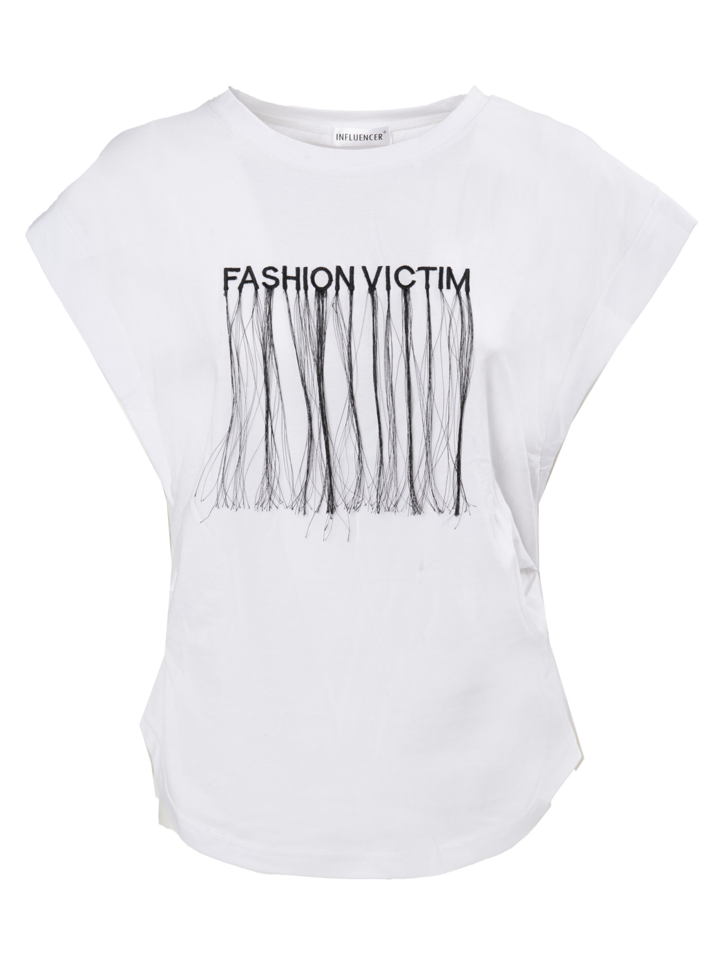 balta Influencer Marškinėliai: priekis