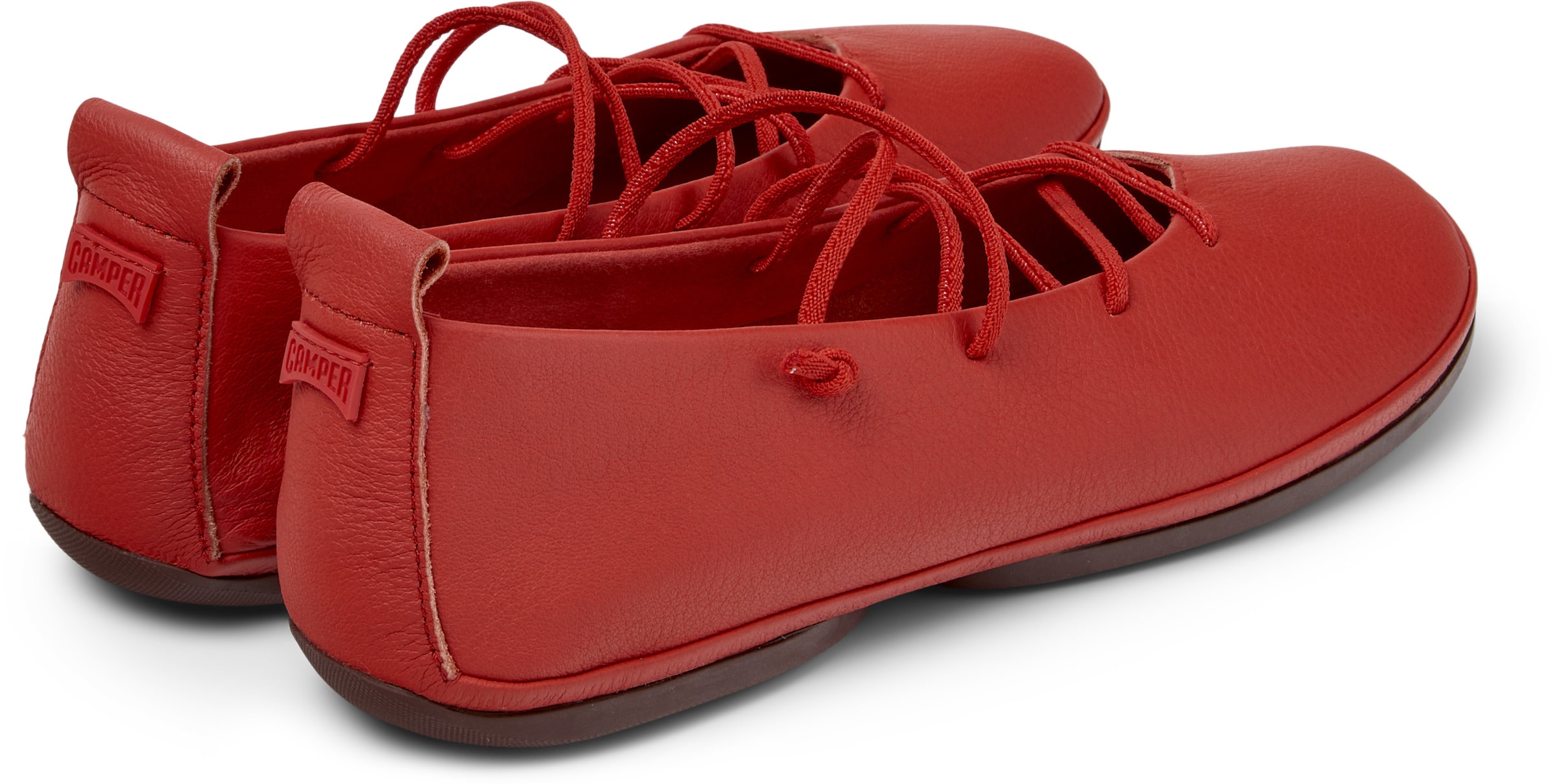 CAMPER Ballerina met riempjes ' Right Nina ' in Rood