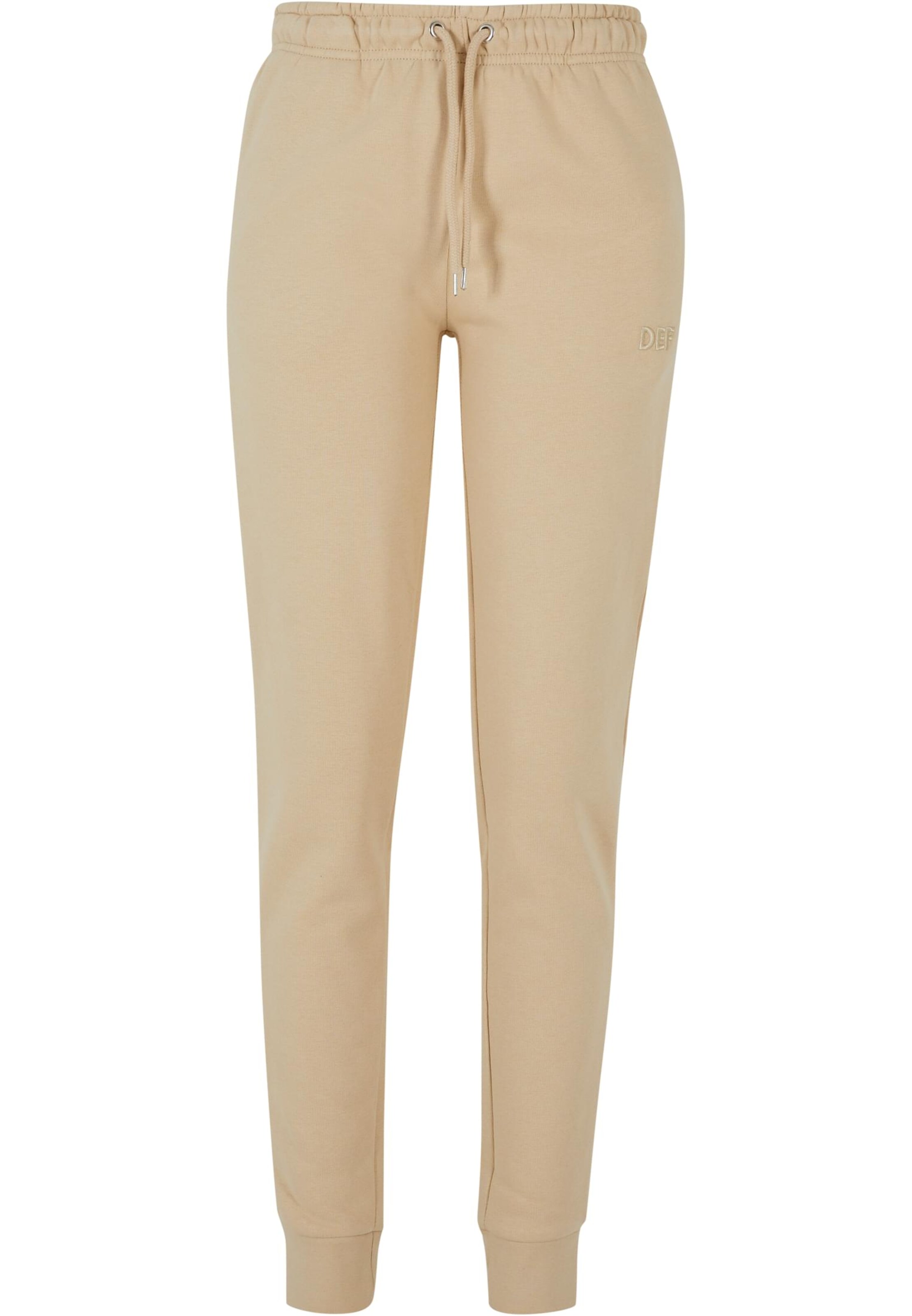Effilé Pantalon 'Lola' DEF en beige : devant