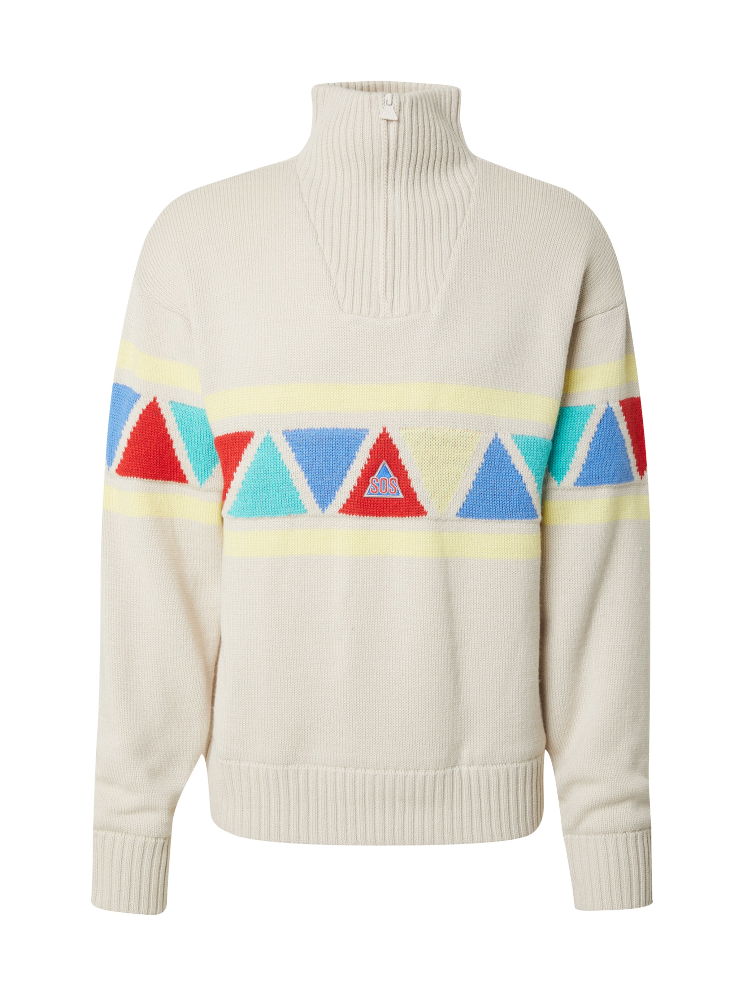 SOS Pullover 'The Windbreaker' in Grau: Vorderseite