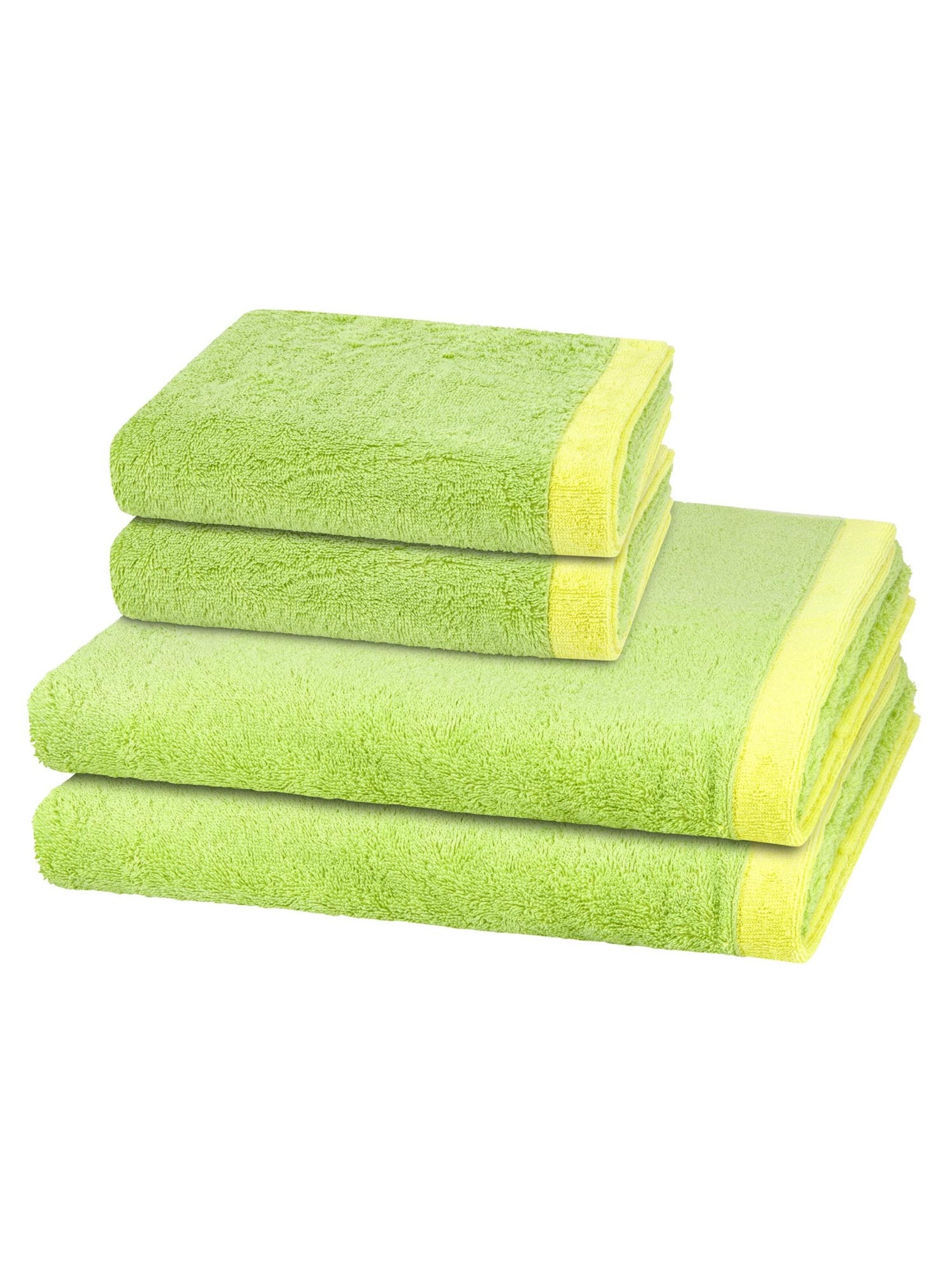 Cawö Handtuch 'Lifestyle Splash'‌‌‌‌‌‌‌‌ in Grün: Vorderseite