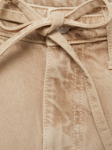MANGO Wide leg Jeans 'KIKA' in Beige