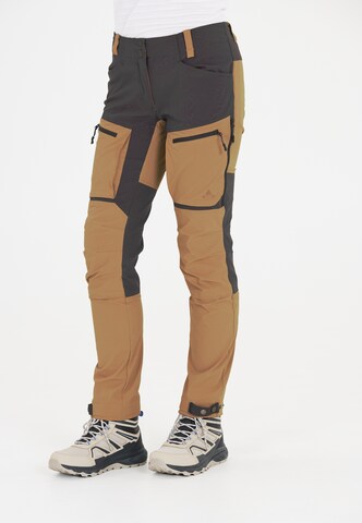 Whistler Regular Workout Pants 'Kodiak' in Brown: front