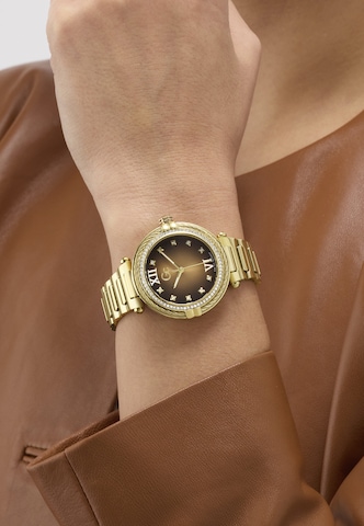 Gc Analoguhr in Gold: Vorderseite