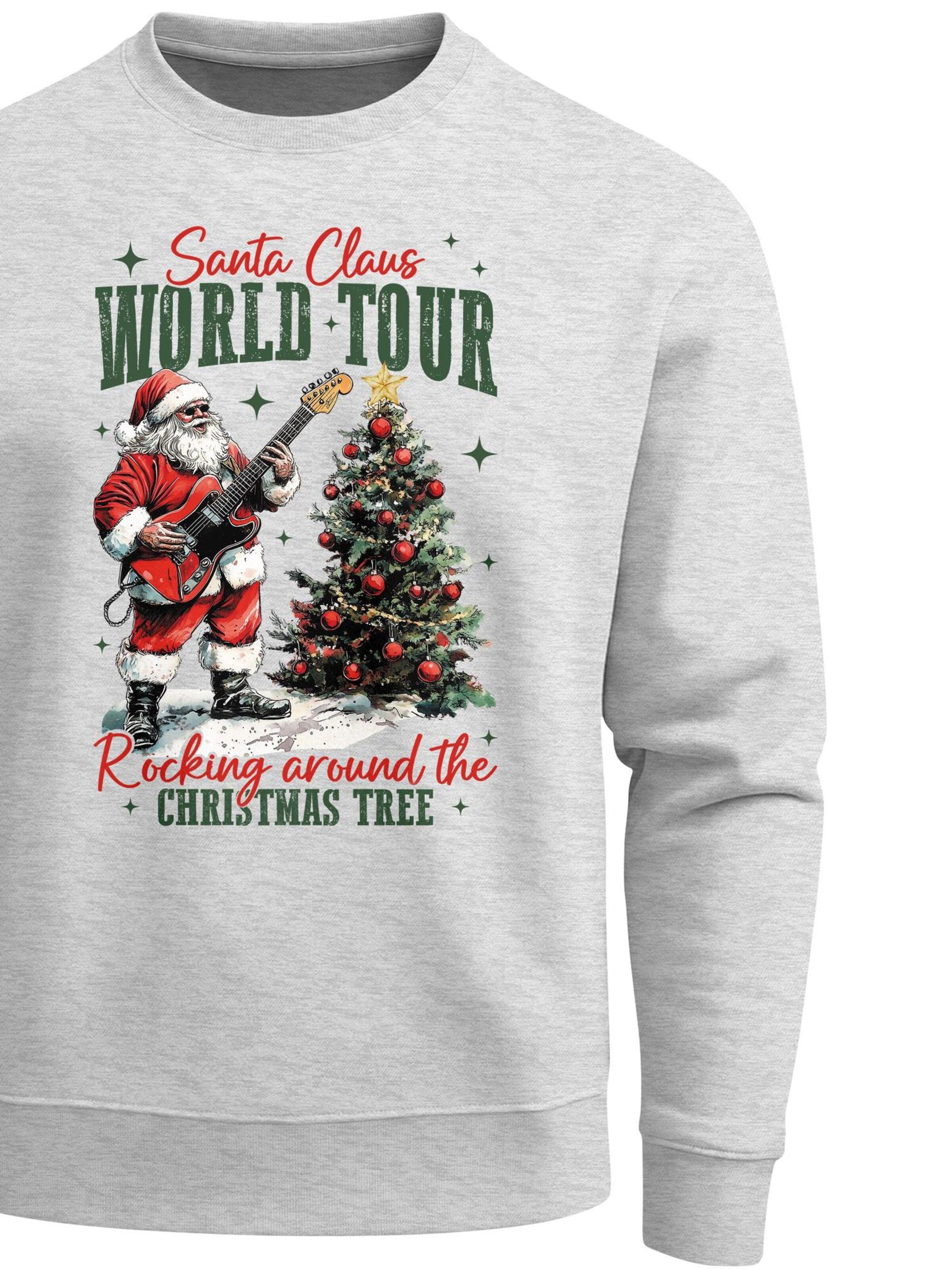Neverless Sweatshirt 'Santa World Tour' in Grey