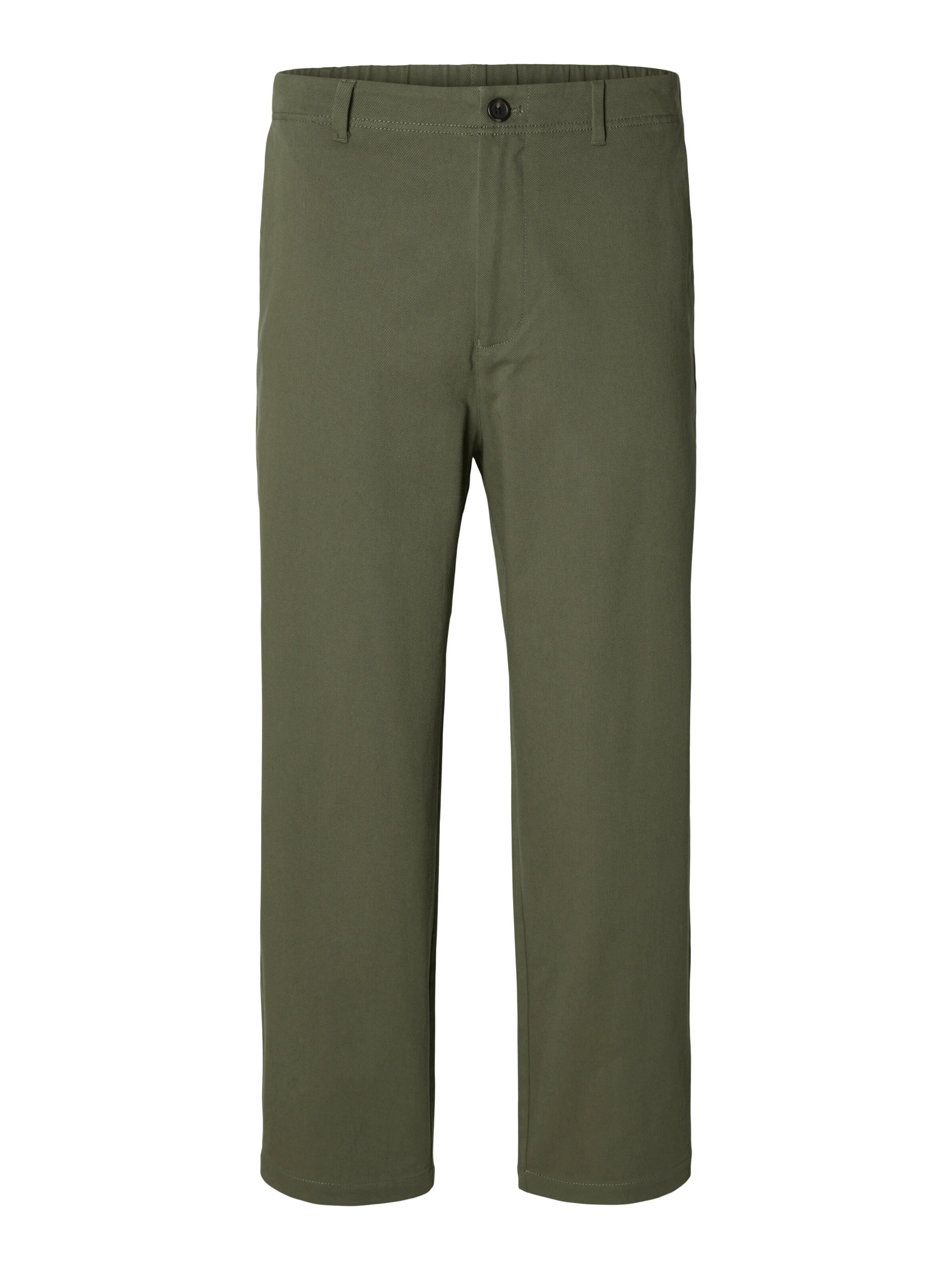 SELECTED - Loosefit Pantalón 'Dennis' en verde: frente