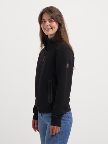 Travelin Gebreid vest 'Olia' in Zwart: voorkant