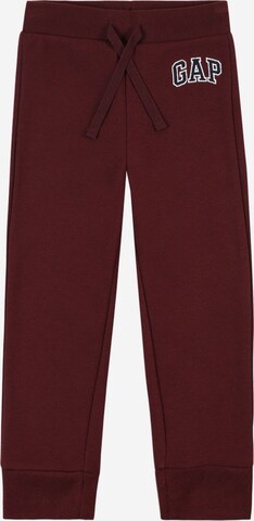 GAP Tapered Broek in Rood: voorkant