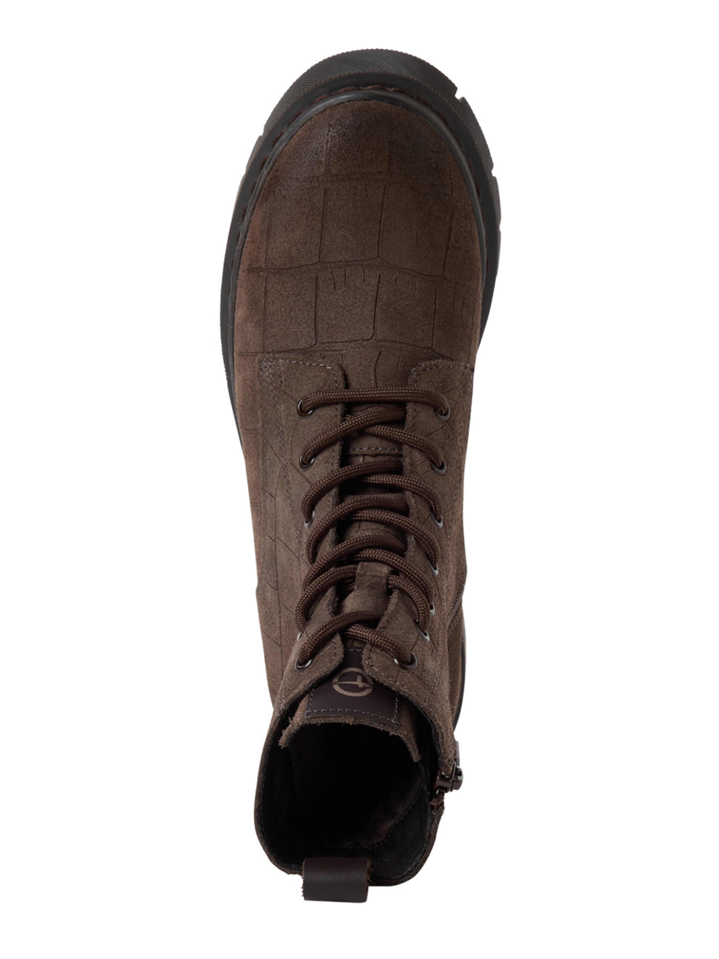 Tamaris Lace-Up Ankle Boots in Brown